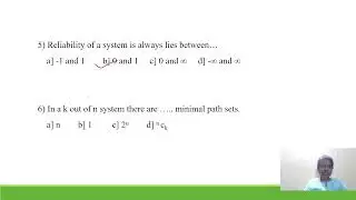 Reliability theory MCQ