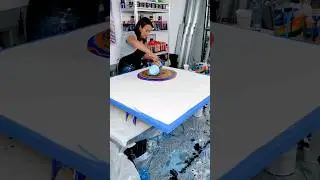 Huge Abstract Fluid Painting! #shorts