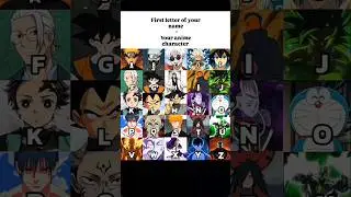according to your name's first letter your anime character.!!