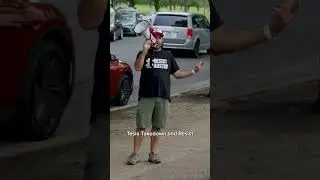 Tesla FSD fails to stop at a robotaxi protest in Austin