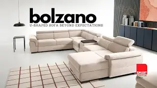 Sectional Sofa with Storage & Sleeper &ndash; Bolzano Collection by Smart Furniture