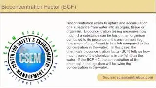 definition - bioconcentration factor (BCF)