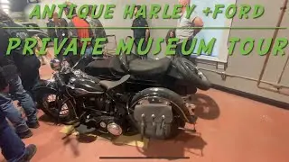 Private Antique Harley Davidson and vintage Fords Museum collection tour at Gaslight Harley Davidson