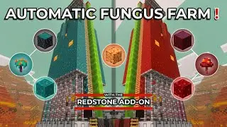 Automatic Huge Fungus Farm with the Redstone Add-On