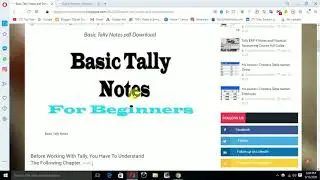 Basic tally notes