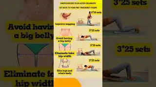 4 BEST POSTPARTUM EXERCISES to Get Back Your Pre-Pregnancy Body Fast #shorts #shortsfeed #yoga