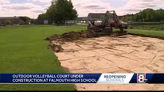 Falmouth High School building outdoor volleyball court to preserve part of fall season