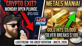 Silver Targets $110 Gold Breaks $5K & Bitcoin Flash Crash Ahead of Monday Open!