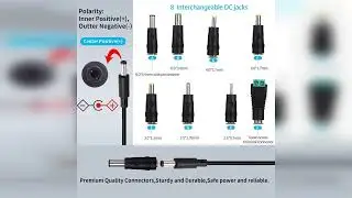 Review: 15V 1.5A Power Supply AC DC Adapter with 8 Interchangeable DC Plug, Universal DC in 15...