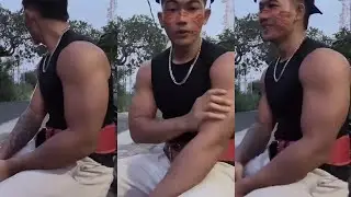 Handsome and muscular balinese guy