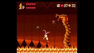 Aladdin (SNES): Stage 7: Final Battle & 50+ Red Gems Ending