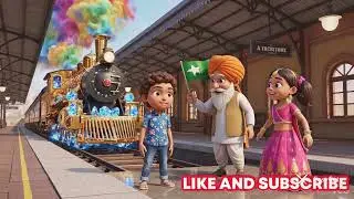 The journey of magical train 🚂 with dada ji.#cartoon #ai #cute #cartoonvideo #viral 