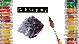 How To Make Dark Burgundy Color - Mixing Acrylic Colors