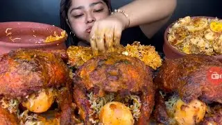 ASMR 6KG WHOLE CHICKEN CURRY 🔥, EGG CURRY, MUTTON BIRIYANI EATING SHOW #asmreating 