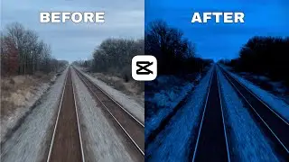 Cinematic Dark Blue Color Grading in CapCut | Moody Color Grading Tutorial | How to edit in CapCut