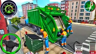 Garbage Trash Truck Realistic Simulator 3D - City Road Garbage Dumper Truck Driver- Android GamePlay