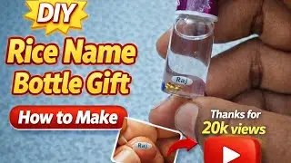 Writing Name on Rice  Mini Glassbottle craft (11).