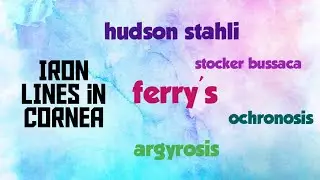Iron Bouncers in cornea - Hudson stahli lines/ferry's/Stockers , Endogenous vs pigmented fungii etc