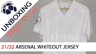 Arsenal Whiteout Jersey 21/22 (JJSport24 Player) Unboxing Review