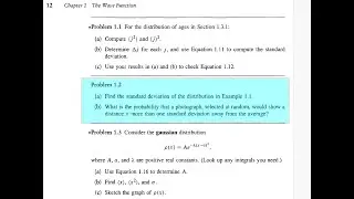 Introduction to Quantum Mechanics (2E) - Griffiths, P1.2: Basic Statistics (Continuous Variables)