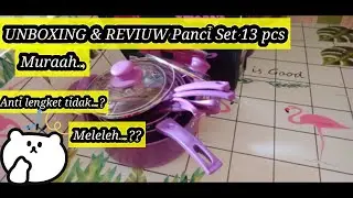 UNBOXING& Reviuw panci Set 13 pcs,Murah,#cookwere