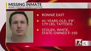 Prisoner missing, stole pickup truck from Raleigh work site, NC officials say