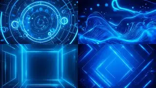 BLUE NEON BACKGROUNDS HD FOR YOUR TV/PC  NO SOUND [3h33m33s]