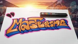 How to Draw Graffiti Word “MASTERING” – Step by Step for Beginners