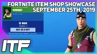Fortnite Item Shop *NEW* SURESHOT SKIN! [September 25th, 2019] (Fortnite Battle Royale)
