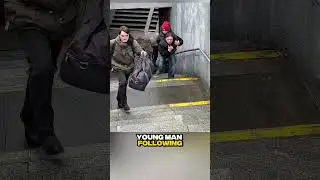 Kind Stranger Steps In to Help Father and Disabled Son on the Stairs! #kindness #wholesome