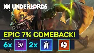 EPIC 7% COMEBACK?! Lord Rank Dragon Insect Assassins! | Dota Underlords