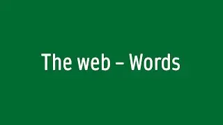 RWI - Green Phonics Story 8 - The web - words