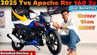 2025 TVS Apache RTR 160 2v Onroad Price | GST Benefits | Apache RTR 160 2v Mileage and Features 