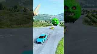 Giant Slapping Hand vs Cars #061