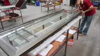 Glass door design.