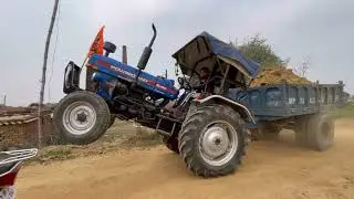 JCB tractor Mati loding ￼ powertrac ￼ euro 439 full video #jcb #tractor #youtube #viralvideo #किसान 