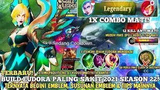TERBARU! BUILD EUDORA PALING SAKIT 2021 SEASON 23 - ITEM EUDORA TERSAKIT 2021 - Mobile Legends