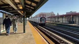 MTA NYC Subway: Gun Hill Road Bound R142 5 Express Train Passing Burke Avenue