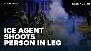 Federal officer shot person in leg after being attacked with a shovel