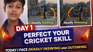 Day-1 perfect your cricket skills/ Today I face Deadly inswing and outswing #inswing and #outswing 😱