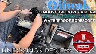 OIIWAK ENDOSCOPE BORESCOPE WIRELESS 7 LED BULB LIGHTED LCD SCREEN BORE 50FT CAMERA W/32GB TF SD CARD