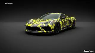 Vicrez Vinyl Car Wrap Film vzv10867 Yellow Black Abstract Urban | Overview