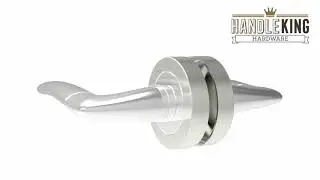 Curved Chrome Door Handles on Rose with Duo Finish - Handle King