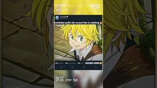 Meliodas draws the holy knight sword☠️ #anime #animeshorts