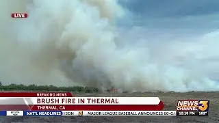 Mulch fire burning in East Valley