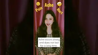 Difference Between Pain, Ache & Hurt | #trending #explorepage #english #education #shorts #explore