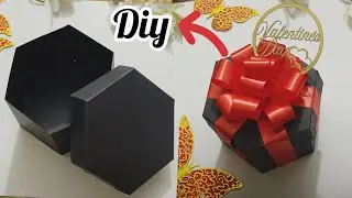 DIY || How to Make Empty Gift Box || Hexagon Box with chart Paper || Love day Box idea #lovebox #diy