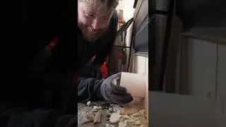 Wood stove cold air intake at the #offgrid #cabin #woodstoves