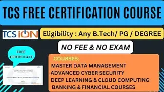 TCS FREE CERTIFICATION COURSES - Become a TCS Certified Professional