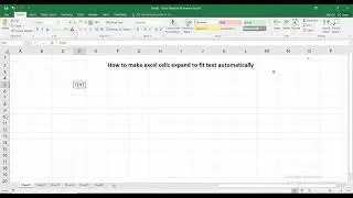 How to make excel cells expand to fit text automatically